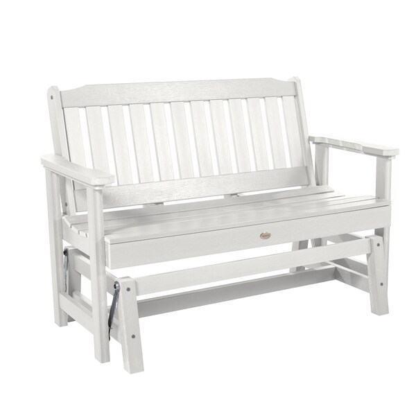 Highwood Usa 4ft Lehigh Gliding Bench Outdoor Furniture for Patio, Backyard, Garden AD-GLBENLH2-WHE - main